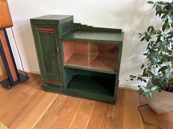 Image 1 of Vintage theekastje Amsterdamse School