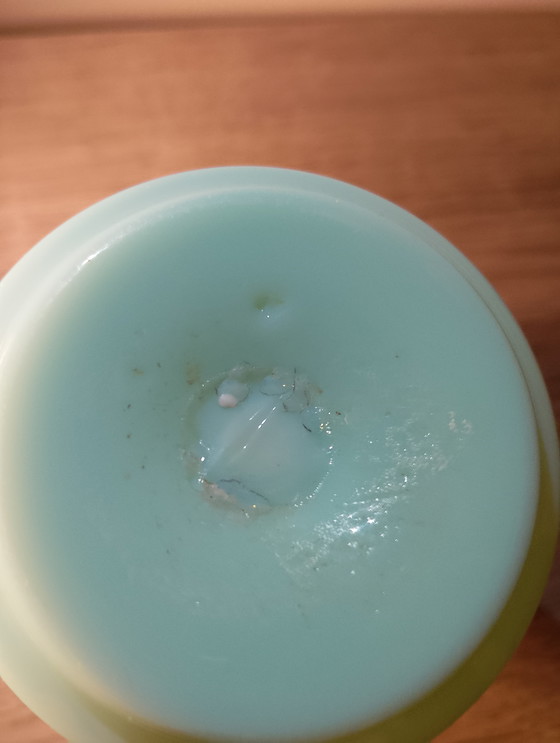 Image 1 of Rare miniature Art Nouveau ewer in uranium glass, Montjoye Legras Cica, circa 1900