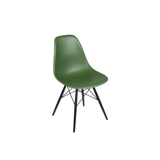 Vitra Eames Plastic Side Chair, esdoorn zwart/groen