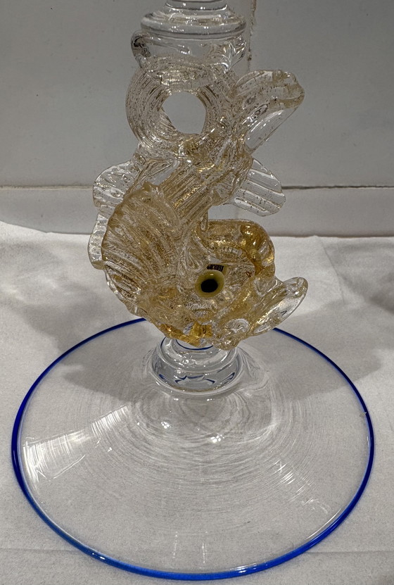 Image 1 of 2 Vintage Italian Murano candlesticks