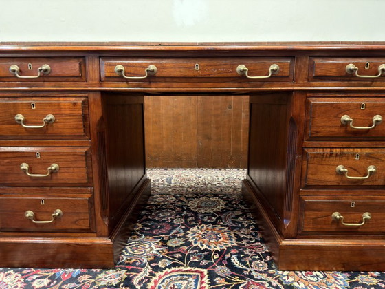 Klassischer englischer Globe Wernicke Schreibtisch – Leather, Wood (photo 10 of 19)