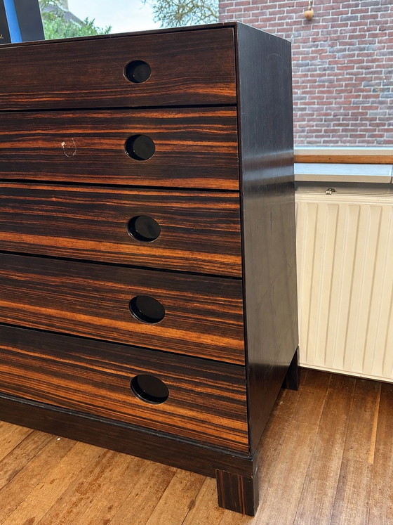 Vintage Rosewood Chest of Drawers | Sculptural Mid-Century Design | 5 Drawers, Brown (photo 3 of 5)