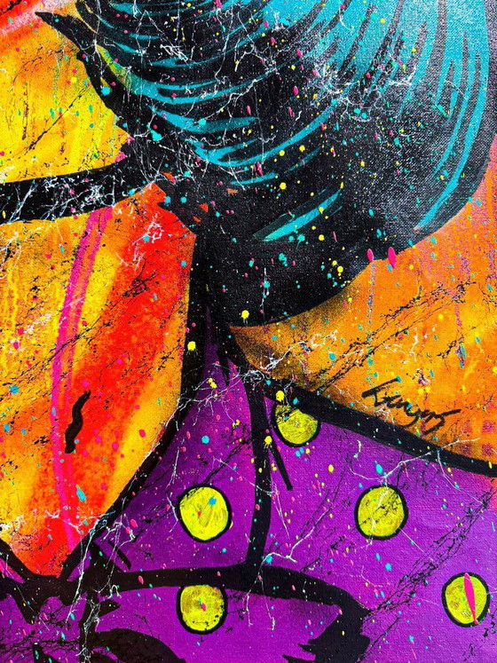 Image 1 of GONGAS - Neon Muse - Artist's Canvas