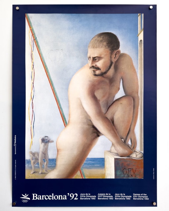 Image 1 of 🌤️ Olympische Spelen Barcelona '92 – 1990 – Originele poster van Guillermo Pérez Villalta | 70 × 50 cm | Spanje
