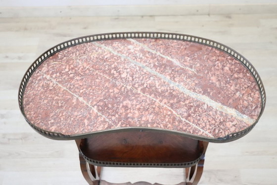 Image 1 of Antiker Beistelltisch mit Marmorplatte, Italien Ende 19.