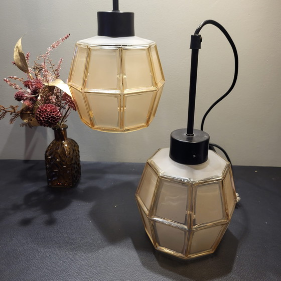 Image 1 of Vintage Glass Lamps - Set of 2