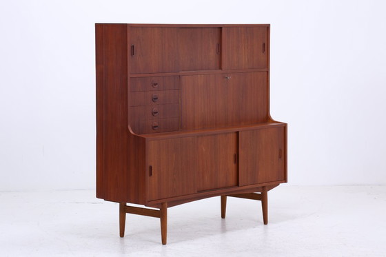 Image 1 of Vintage Teak Armoire à étagères | Mid Century Armoire Highboard | 60's Bar Armoire en bois de rangement '=)-=%.