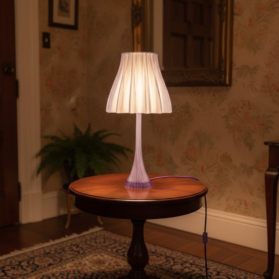 Image 1 of Lilac Pleated Table Lamp – Modern Design Lamp – Soft Ambient Lighting – Home Decor