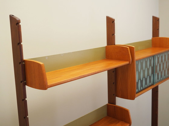 Image 1 of Librería System de teca, diseño noruego, años 60, producción: Blindheim Mobelfabrikk, diseño: John Texmon &amp; Einar Blindheim