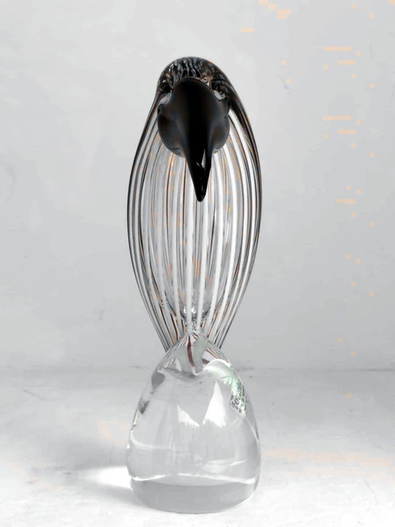 Image 1 of Design de production Formia Murano Italie années 70, oiseau dans la route de verre
