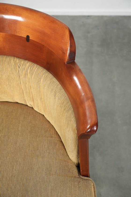 Image 1 of 2 x Schuitema design bijzet/ bureau/ eetkamerstoel uit de Shaker serie met een houten frame, luxe gele stoffen bekleding