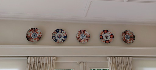 Japanese Imari Wall Plates 5 pieces