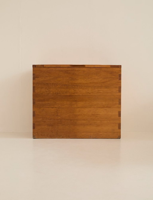 Grande baule Savoie della collezione Regain in pino massello, vintage, circa 1975