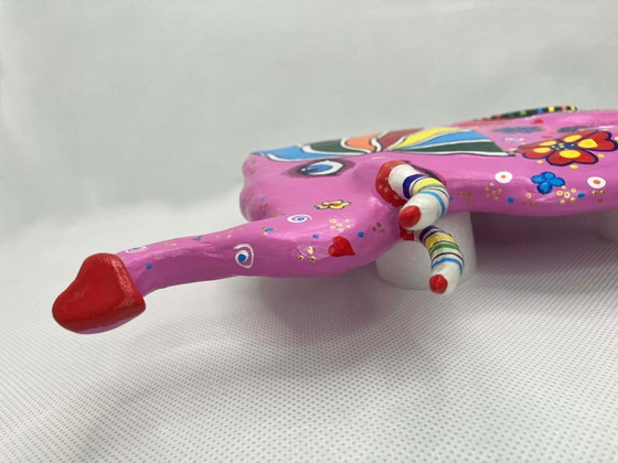 Image 1 of Cat figurine for the wall. Handcrafted by the artist.