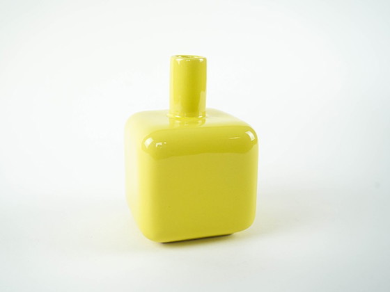 Image 1 of Yellow ceramic vase, German design, 1990s, manufactured by ASA Selection