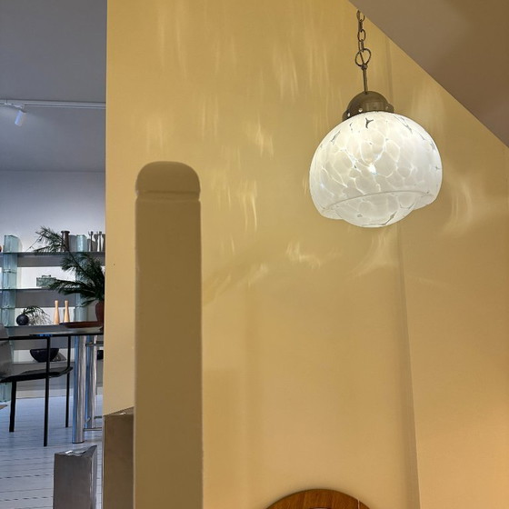 Image 1 of Carlo Nason per Mazzega, anni '70, vetro di Murano bianco e trasparente, cromato - 1970