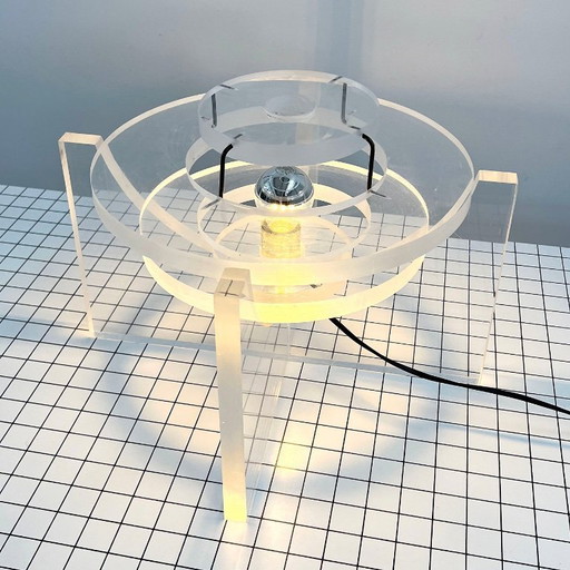 Sculptural Table Lamp in Acrylic, 1970s