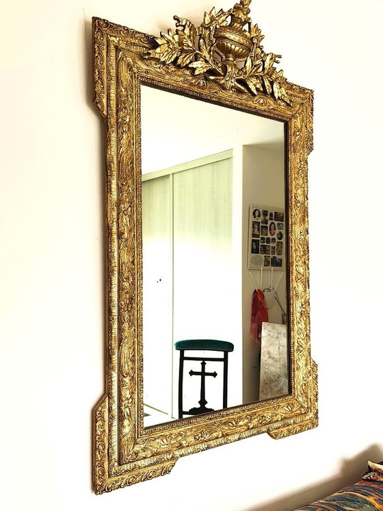 Image 1 of Grande specchio con frontale in stile Napoleone III