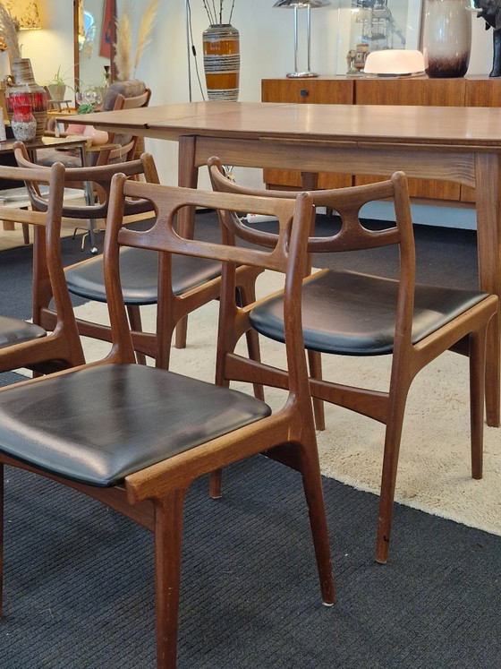 4er-Set Esszimmerstühle im dänischen Design Andersen Uldum – Johannes Anderssen, Skai (photo 6 of 9)