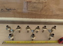 3 chandeliers Orion Stoff Nagel de style spatial pour BMF - 1960/1970