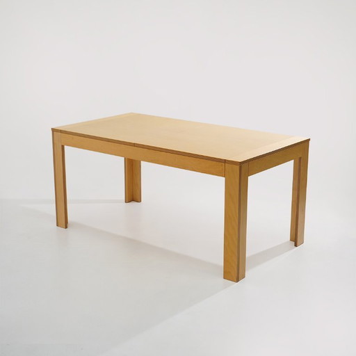 Maple table with extendable top, 1970s