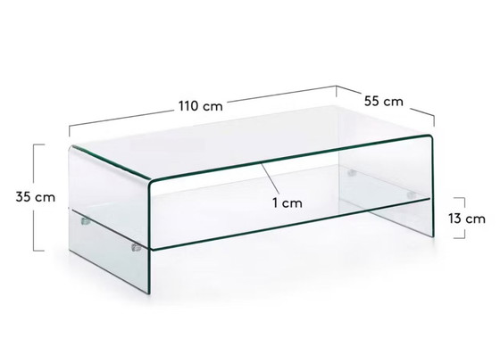 Image 1 of Glazen salontafel