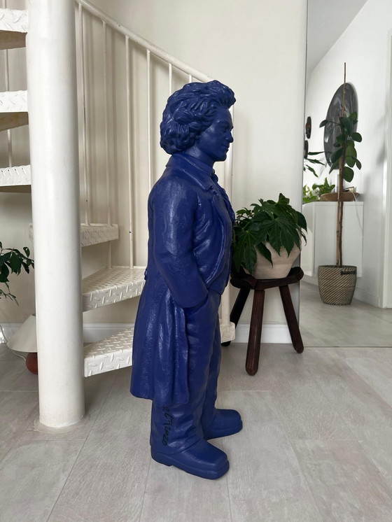 Image 1 of Exklusive Beethoven Statue In Blau - Signiert Von Ottmar Hörl