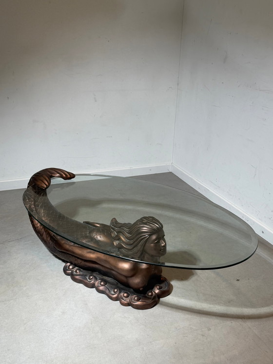 Mermaid Coffee Table – Sculptural Design – 125 cm – Glass (photo 3 of 4)