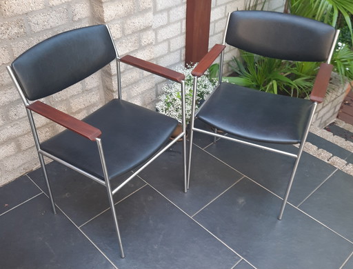 Gijs van der Sluis Minimalist Lounge Chair, 1970s