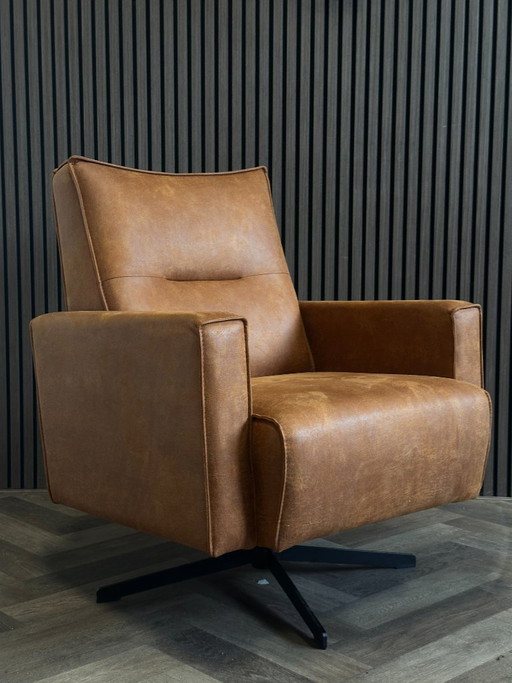 Swivel Armchair Dover Cognac 75x75cm