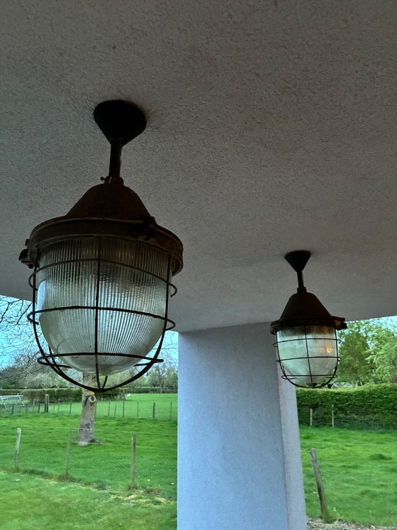 lampade industriali – Plafoniere, Glass, Metal (photo 3 of 5)