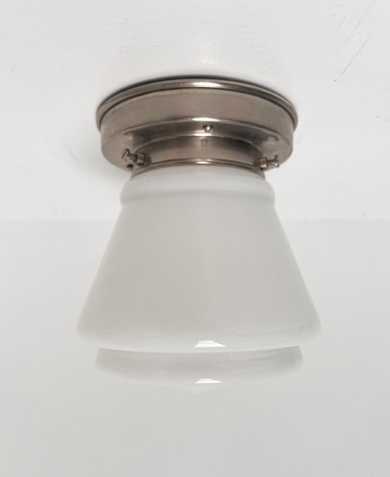 Image 1 of Plafonnier Gispen en verre opale pour GISO, années 1960