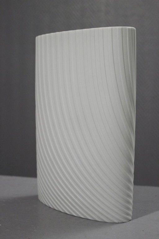 Rosenthal Studio Linie - Jarrón vintage de porcelana con diseño de galleta Op Art, años 70