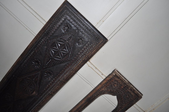 Hungarian Wooden Panels, 1940s, Set of 2 – Wall decoration, Vintage (photo 7 of 7)