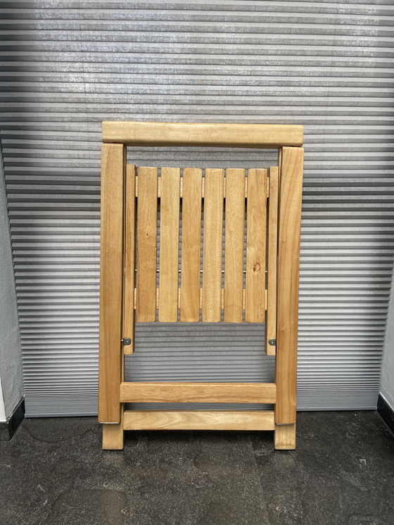 Image 1 of Vintage collapsible wooden chair- lookalike Trieste cheese chairs by Jacober.
