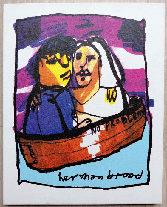 Herman Brood - Huwelijksbootje / No Problem, Stampa Su Tela – Stampe artistiche, Wood, Canvas (photo 2 of 5)