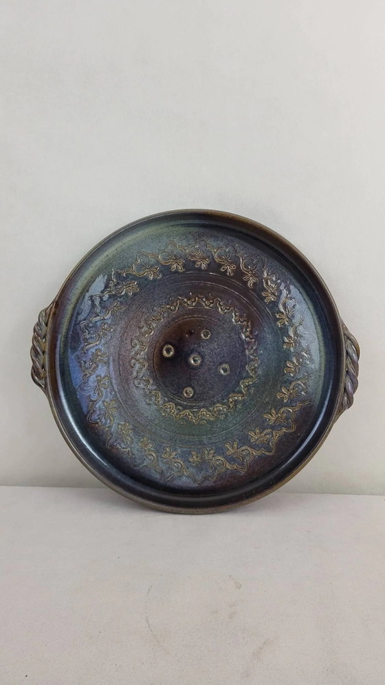 Vassoio in gres firmato Auger / Puisaye – Accessori da tavola, Porcelain, Vintage (photo 7 of 7)