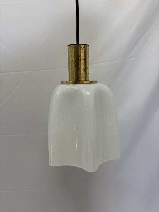 Vintage space age pendant lamp Glashütte Limburg 1970s