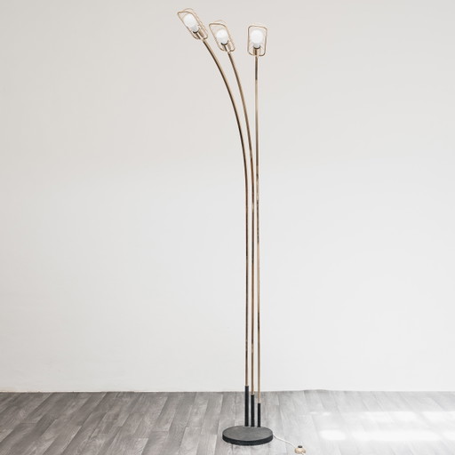 Lampadaire Romeo Rega Attr. Style Hollywood Regency années 1970, antiquités modernes