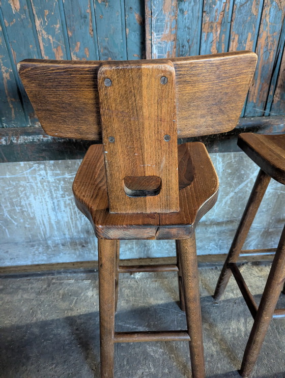 Image 1 of Midcentury brutalist barstools, 1970s