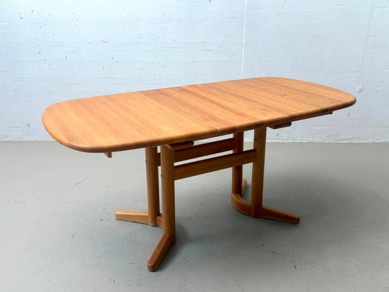 Table de salle à manger extensible de style vintage danois, fabriquée artisanalement en bois d'aulne, (photo 12 of 13)