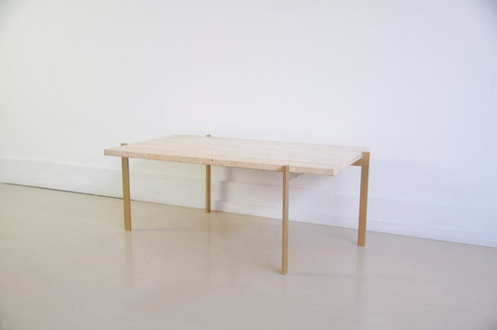 Image 1 of rechteckiger Couchtisch aus Travertin