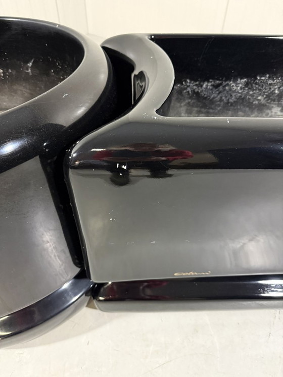 Image 1 of Vasi neri divisori per ambienti di Luigi Colani, anni '70