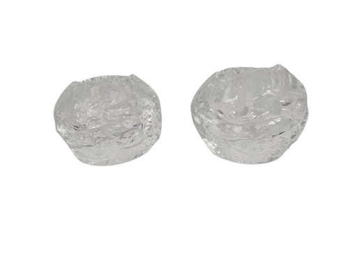 Kosta Boda - Ann - Votive 'Snowball' - (2) design Ann Wärff - signée - Suède