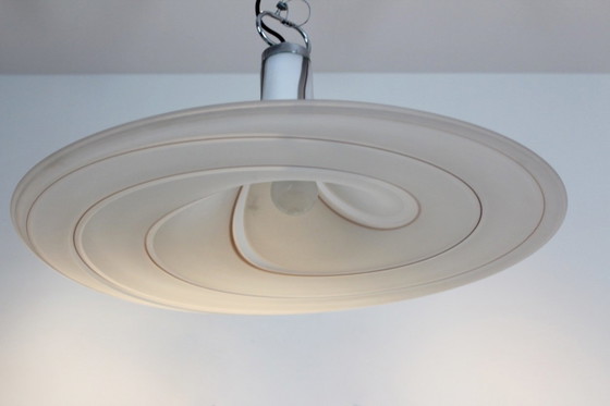 Vetri Murano Wirbelglas Pendelleuchte, Pendelleuchten, Chrom, Italian Design (Foto 4 von 11)