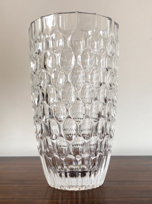Hermoso jarrón de cristal vintage