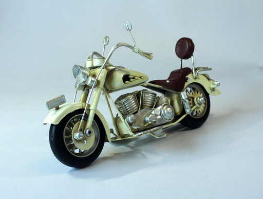 Miniatuur motorfiets van metaal (lengte ca. 28 cm) - tafeldecoratie