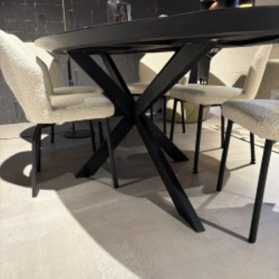 Image 1 of Timeless/Bloom Eettafel + 6 eetkamerstoelen