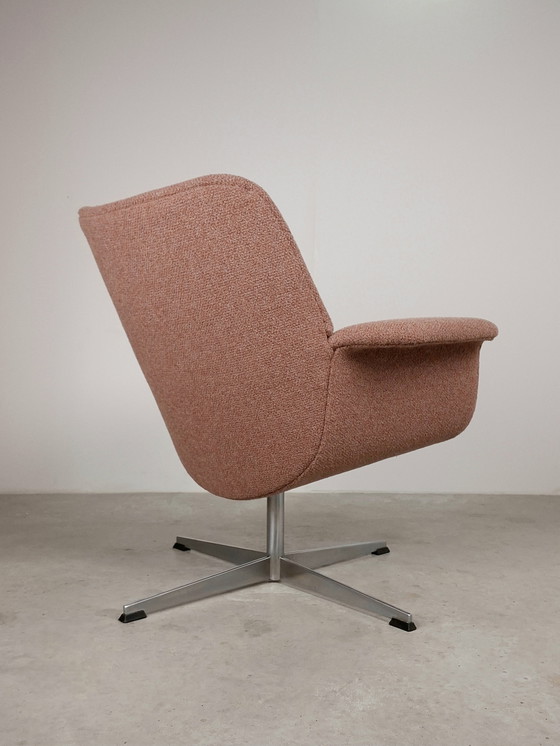 Image 1 of Fauteuil Tulipe Topform | Vintage années 1950-60 | Tissu Ploeg neuf