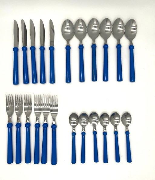 IKEA “Grammatik” cutlery set – 23-piece – blue – vintage from the 1990s